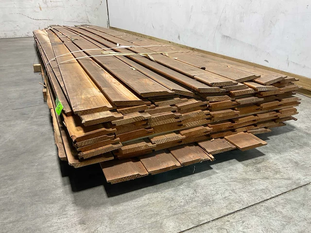 Vuren plank halfhout 400x14,5x1,8 cm (75x) - afbeelding 4 van  5