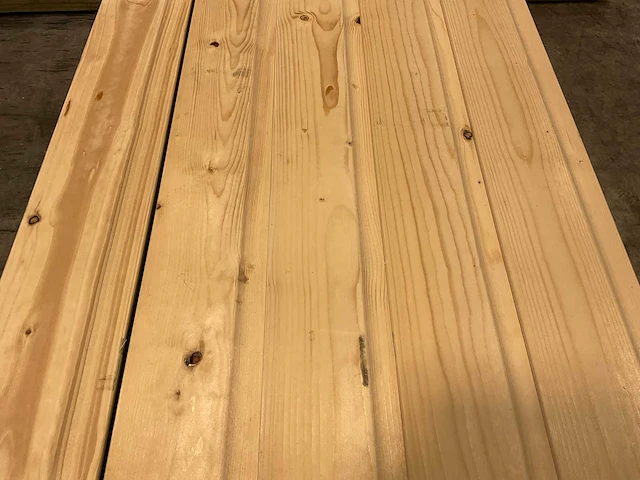 Vuren plank halfhouts rabat 360x14,5x2 cm (5x) - afbeelding 3 van  6