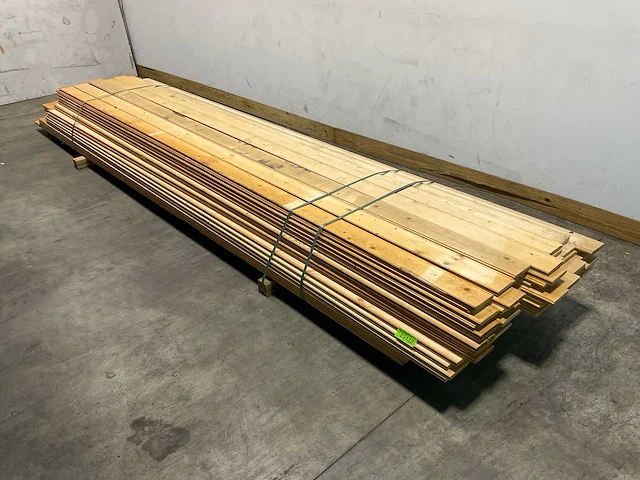 Vuren plank mes- en groef 420x12x1,8 cm (118x) - afbeelding 1 van  7