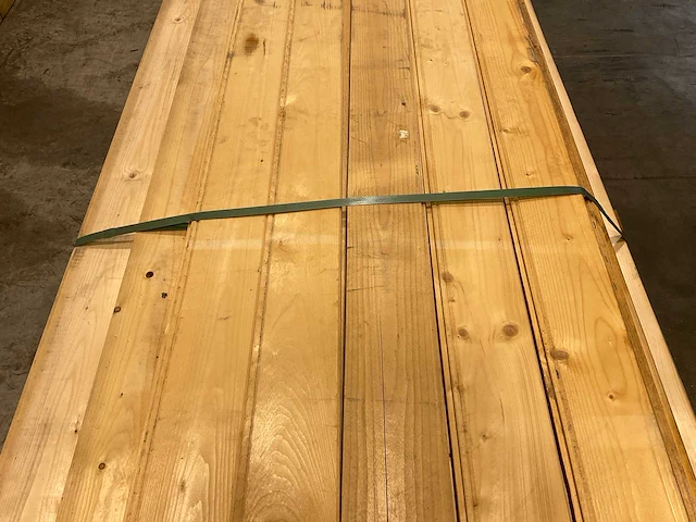 Vuren plank mes- en groef 420x12x1,8 cm (118x) - afbeelding 3 van  7