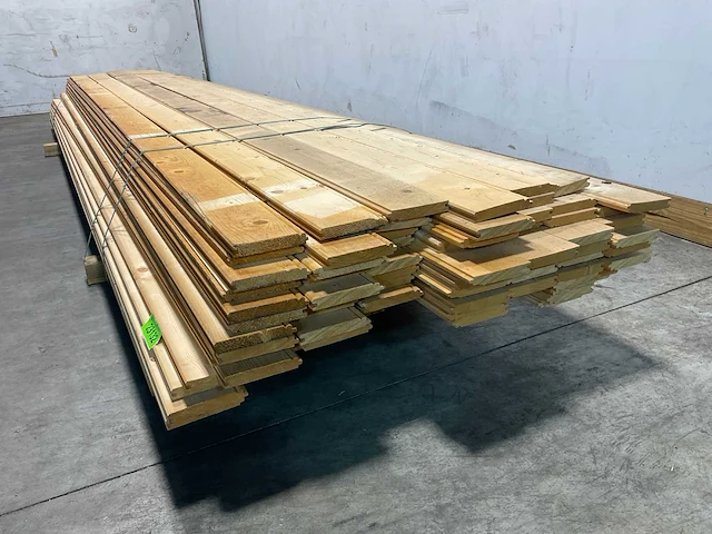 Vuren plank mes- en groef 420x12x1,8 cm (118x) - afbeelding 5 van  7