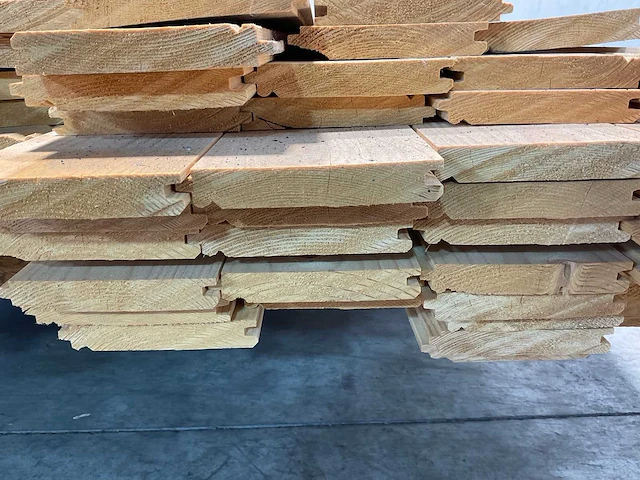 Vuren plank mes- en groef 420x12x1,8 cm (118x) - afbeelding 6 van  7