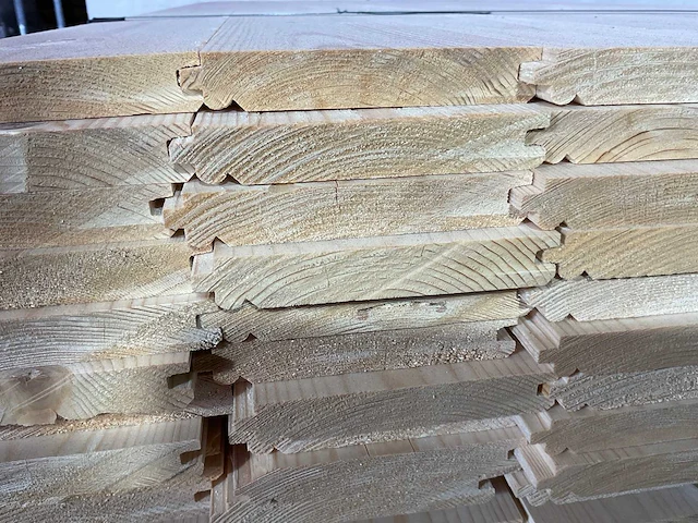 Vuren plank mes -en groef 450x12x2 cm (92x) - afbeelding 5 van  7
