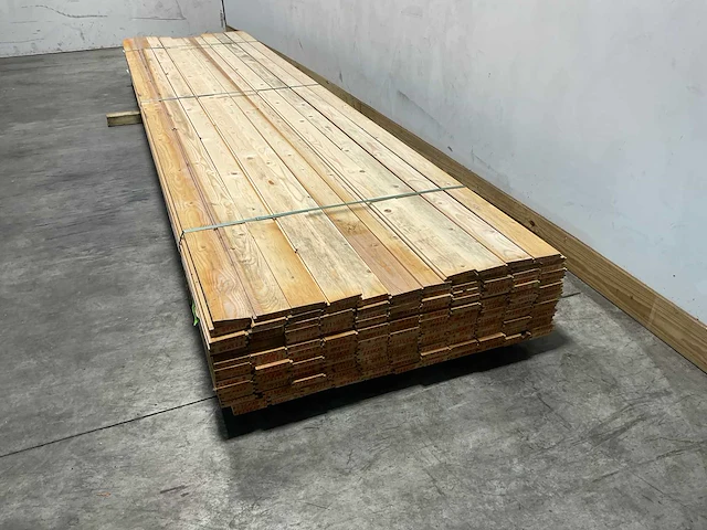 Vuren plank mes en groef 420x10x2,2 cm (81x) - afbeelding 2 van  6