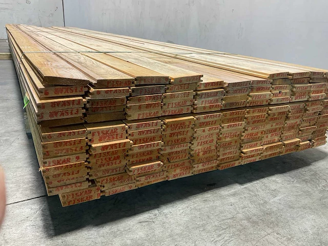 Vuren plank mes en groef 420x10x2,2 cm (81x) - afbeelding 3 van  6