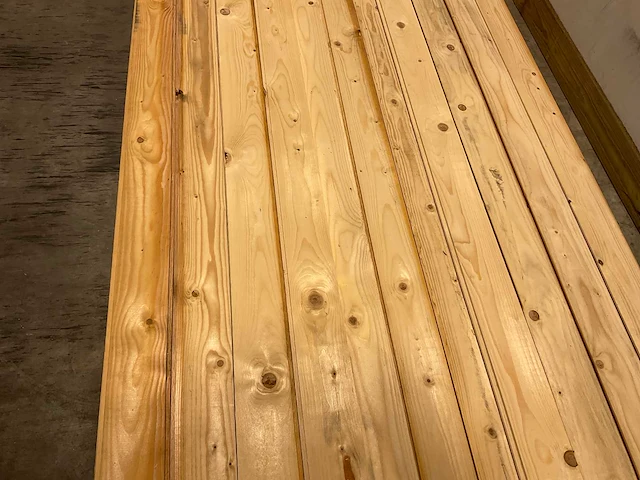 Vuren plank mes en groef 420x10x2,2 cm (81x) - afbeelding 4 van  6