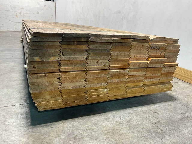 Vuren plank mes en groef 450x15x2,2 cm (104x) - afbeelding 3 van  6