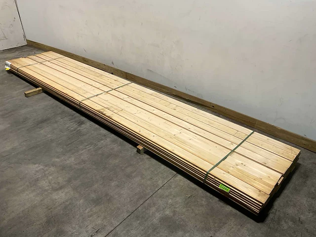 Vuren plank mes en groef 510x12,5x2,2 cm (55x) - afbeelding 1 van  5