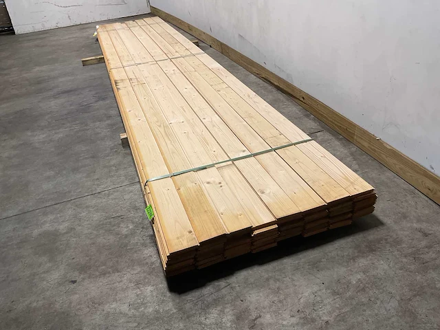Vuren plank mes en groef 510x12,5x2,2 cm (55x) - afbeelding 2 van  5