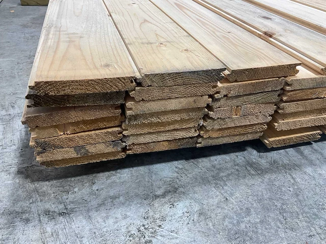 Vuren plank mes en groef 510x12,5x2,2 cm (55x) - afbeelding 3 van  5