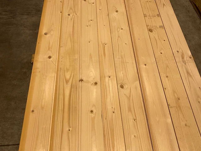 Vuren plank mes en groef 510x12,5x2,2 cm (55x) - afbeelding 4 van  5