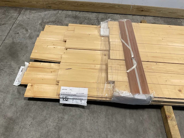 Vuren plank mes en groef diverse afmetingen 330 tot 480x12,5x2,8 cm - afbeelding 4 van  7
