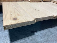Vuren plank mes en groef diverse afmetingen 330 tot 480x12,5x2,8 cm - afbeelding 6 van  7