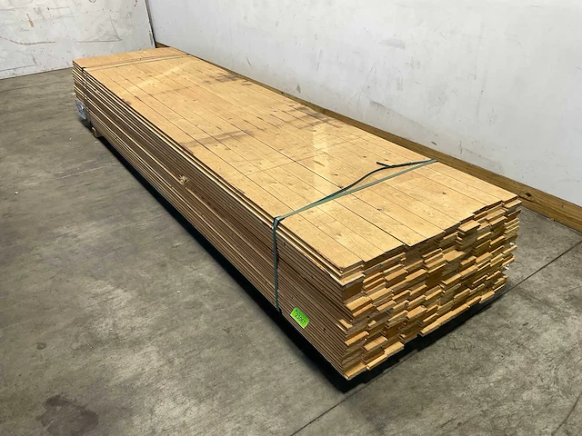 Vuren plank mes-en groef geschaafd 360x9,5x2 cm (150x) - afbeelding 1 van  7