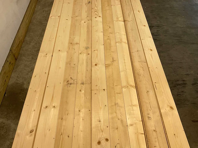 Vuren plank met mes- en groef 360x11x1,8 cm (47x) - afbeelding 3 van  7