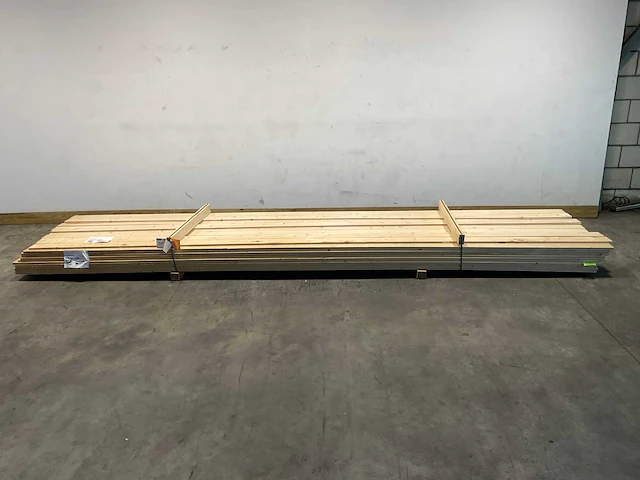 Vuren plank met mes- en groef 480x12x1,8 cm (100x) - afbeelding 2 van  6