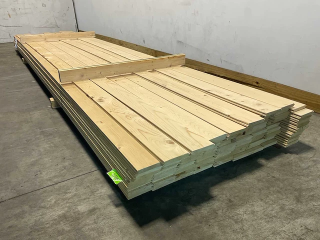 Vuren plank met mes- en groef 480x12x1,8 cm (100x) - afbeelding 4 van  6