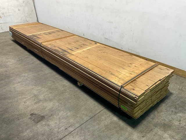 Vuren plank overhangend rabat 480x14,5x2 cm (75x) - afbeelding 1 van  7