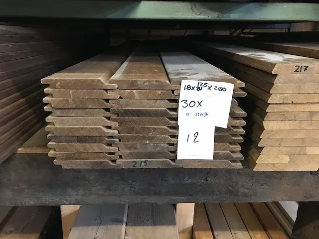 Vuren plank rabat thermisch behandeld (30x) - afbeelding 1 van  3