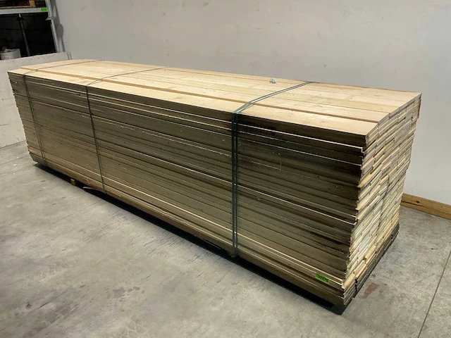 Vuren plank ruw - 420x17,5x2,2 cm (50x) - afbeelding 1 van  7
