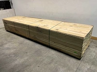 Vuren plank ruw - 480x12,5x2,2 cm (75x) - afbeelding 1 van  7