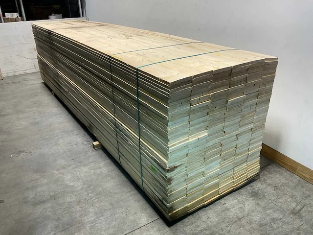 Vuren plank ruw - 480x17,5x2,2 cm (40x) - afbeelding 1 van  7