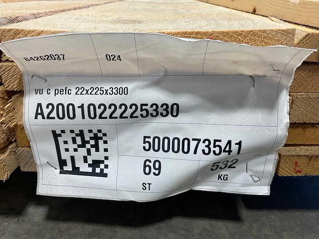 Vuren plank ruw 330x22,5x2,2 cm (20x) - afbeelding 7 van  8