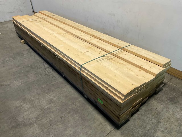 Vuren plank ruw 390x20x3,8 cm (49x) - afbeelding 1 van  7
