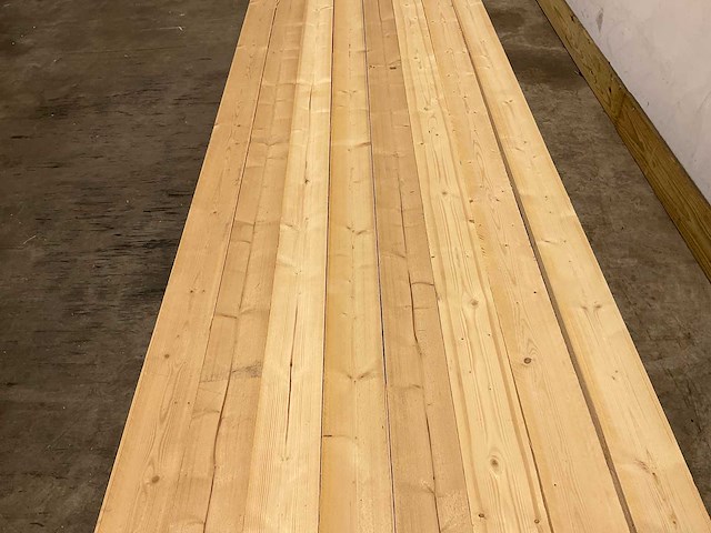 Vuren plank ruw 540x12,5x3,2 cm (8x) - afbeelding 4 van  7