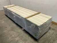 Vuren plank wit met mes- en groef 390x12,5x2,2 cm (53x) - afbeelding 1 van  8