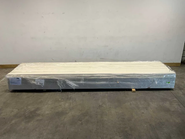Vuren plank wit met mes- en groef 420x12,5x2,2 cm (154x) - afbeelding 2 van  7