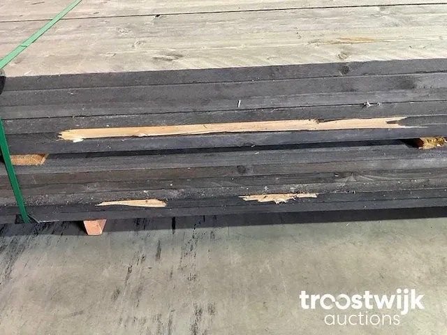 Vuren plank zwart 450x19.5x3 cm - afbeelding 2 van  6