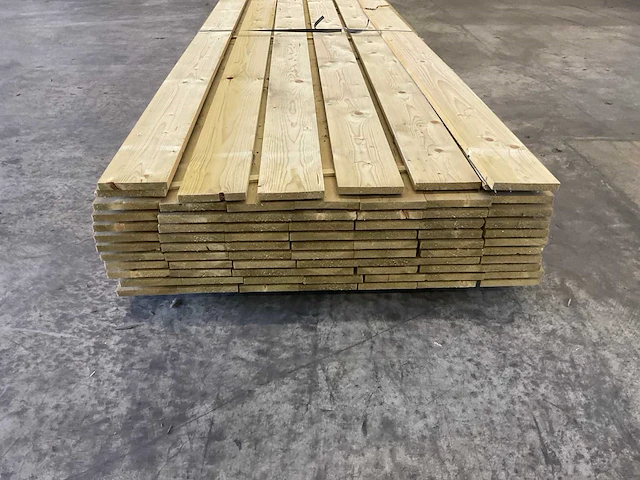 Vuren planken 18x145 mm geïmpregneerd geschaafd (78x) - afbeelding 4 van  5