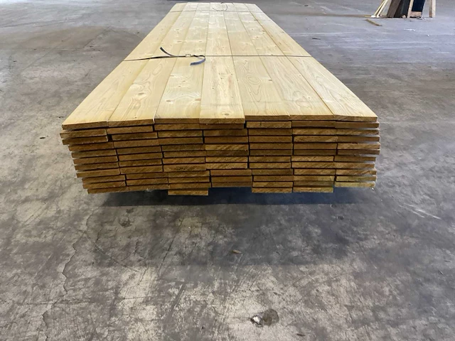 Vuren planken 18x145 mm geschaafd geïmpregneerd (80) - afbeelding 2 van  5