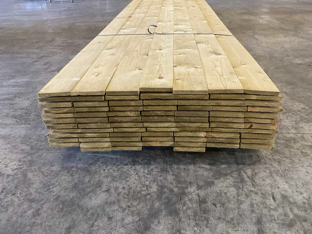 Vuren planken 18x145 mm geschaafd geïmpregneerd (80) - afbeelding 4 van  5