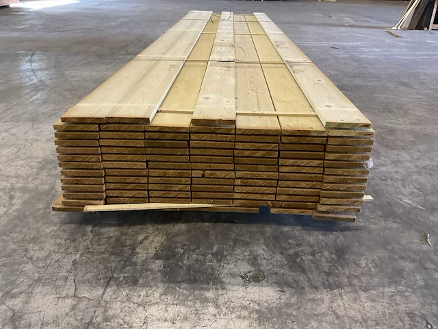 Vuren planken geschaafd 18x145 mm geïmpregneerd (88x) - afbeelding 2 van  5