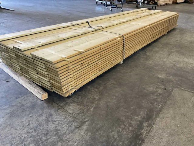 Vuren planken geschaafd 18x145 mm geïmpregneerd (88x) - afbeelding 3 van  5