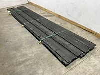 Vuren potdekselplank zwart 480x20x2,2 cm (9x) - afbeelding 1 van  8