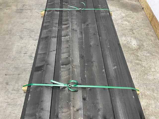 Vuren potdekselplank zwart 480x20x2,2 cm (9x) - afbeelding 4 van  8