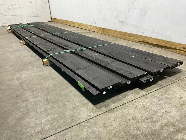Vuren potdekselplank zwart 480x20x2,2 cm (9x) - afbeelding 5 van  8