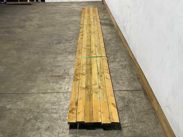 Vuren regel geschaafd 480x8,9x3,8 cm (6x) - afbeelding 3 van  7