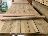 Vuren regels geschaafd groen geïmpregneerd 3600x145x44mm (70x) - afbeelding 1 van  3