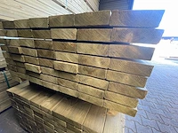 Vuren regels geschaafd groen geïmpregneerd 3900-4200x145x44mm (83x) - afbeelding 3 van  3