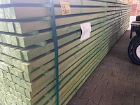 Vuren regels geschaafd groen geïmpregneerd 5100x45x45mm (400x) - afbeelding 2 van  3