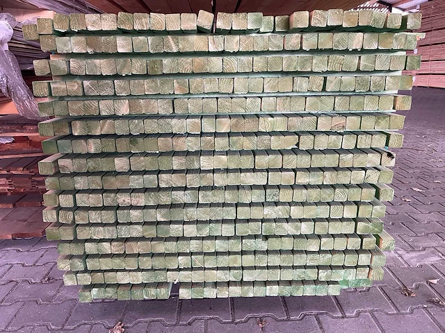 Vuren regels groen geïmpregneerd 5100x50x47mm (400x) - afbeelding 3 van  3