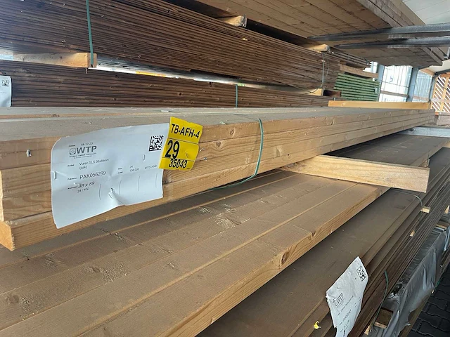 Vuren regels sls 4500x89x38mm - afbeelding 2 van  3