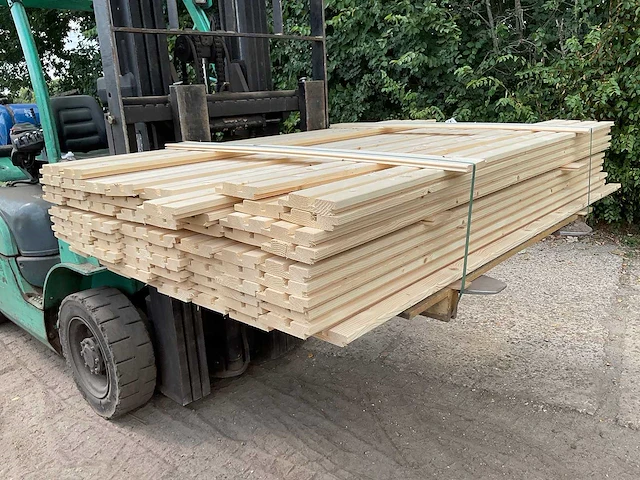 Vuren rhombusprofiel 180x13x2,8 cm (75x) - afbeelding 2 van  4