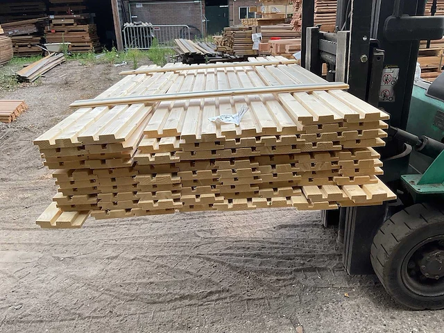Vuren rhombusprofiel 180x13x2,8 cm (75x) - afbeelding 4 van  4