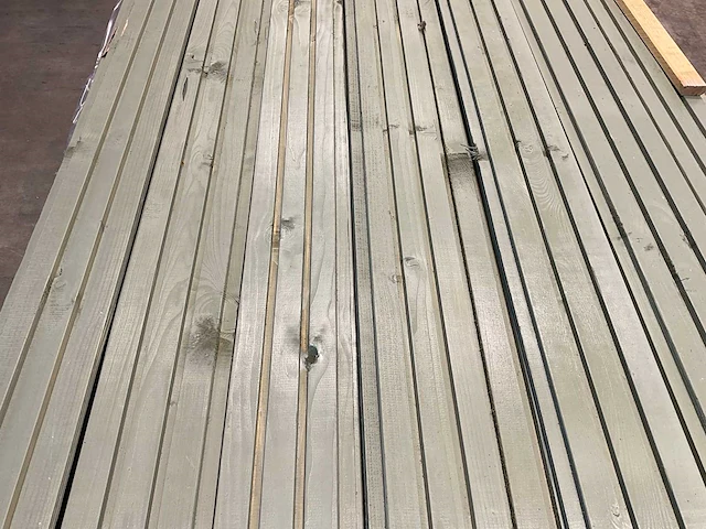 Vuren rhombusprofielplank triple 400x14,5x2,2 cm (51x) - afbeelding 2 van  7