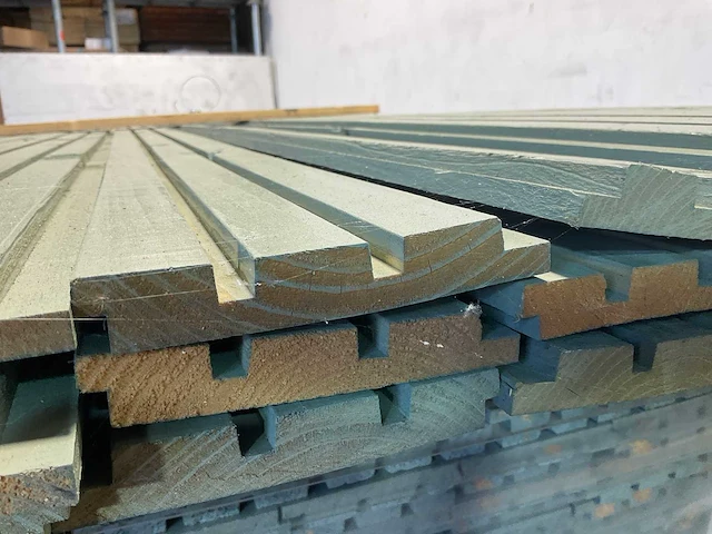 Vuren rhombusprofielplank triple 400x14,5x2,2 cm (51x) - afbeelding 5 van  7